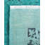 Tapis unique bleu / turquoise / gris anthracite de 6 pi 2 po x 9 pi 4 po Overdyed