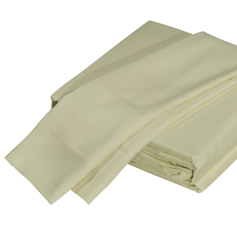 Sateen Sheet Set, Split King Sheet Set with 2 Pillowcases, Silver Gray