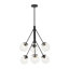 Luminaire suspendu lustre en verre 6 lumières