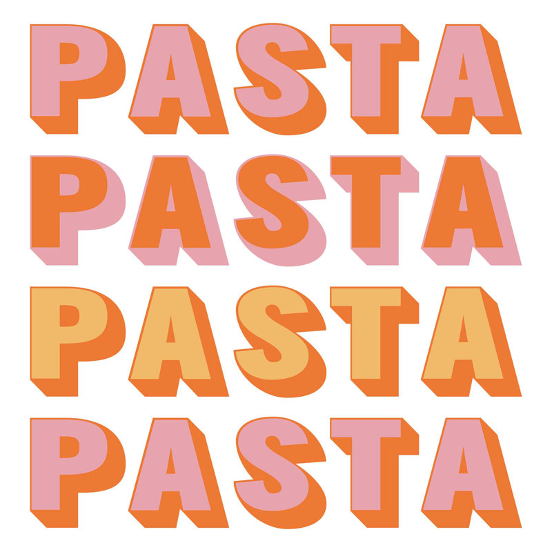 Pasta, Wrapped Canvas, 31" H x 29" W