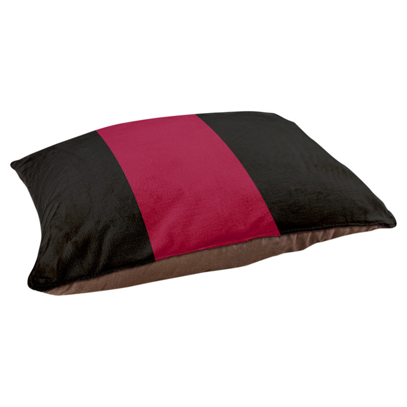 Coussin Designer, Grand (L 40 po x l 50 po), Noir / rouge / noir