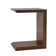 Fabricio Modern Beveled Angle Wood Accent End C-Table - Walnut