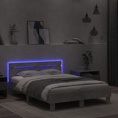 17 Stories Bed Frame With Headboard And LED 