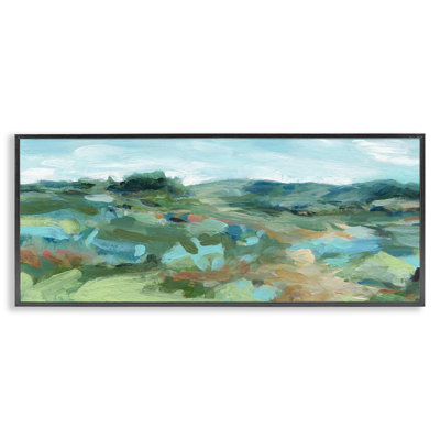 Painterly Landscape Verdery, giclée encadrée, design par Carol Robinson