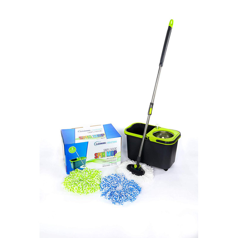 Mop Bucket Set, Black/Green