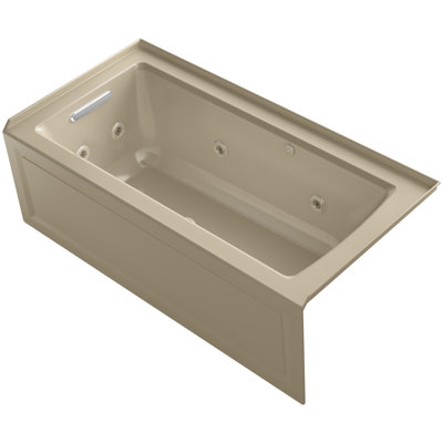 Archer Alcove Whirlpool and Bubblemassage Air Bath with Right-Hand Drain