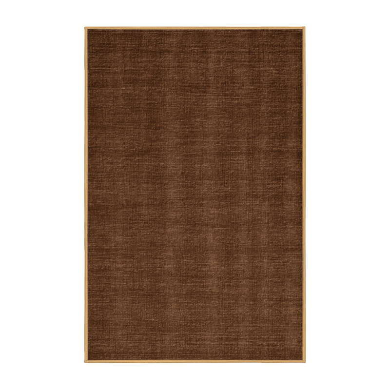 Tapis brun uni lavable à la machine, Tapis de couloir 2 pi x 5 pi