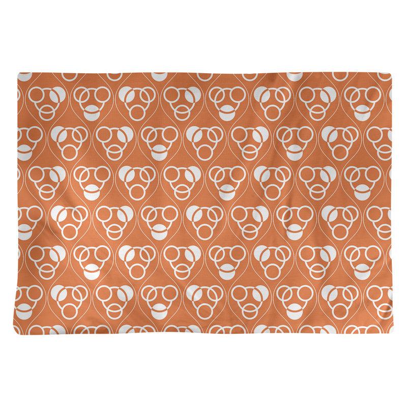 Jordao Polyester Geometric Rectangle Placemat, Orange/White, Polyester