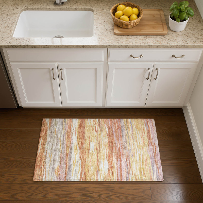 Premium Machine Washable Alaina AMF1933 Waves Rug, Rectangle 1'8" x 2'6"