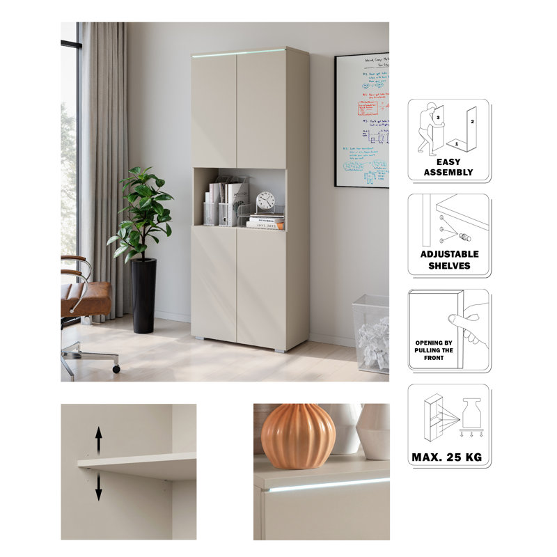 Tarcia Storage Cabinet, White