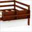 Lit plateforme simple en bois avec bibliothèque et garde-robe mobile-780414908