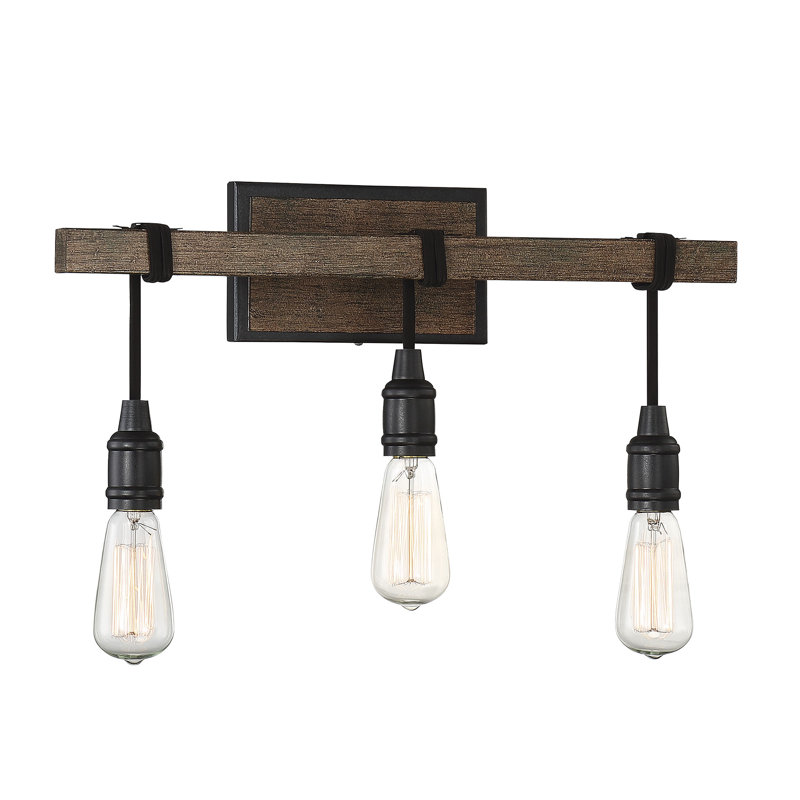 Eleesia 3-Light Dimmable Bronze/Brown Vanity Light