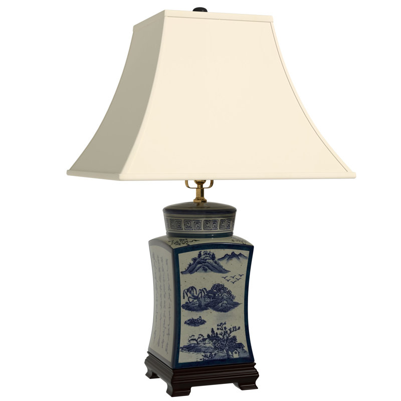Chinese Calligraphy Vase Lamp