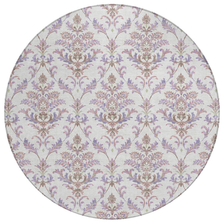 Machine Washable Indoor/Outdoor Bingel ACN2325 Damask Rug