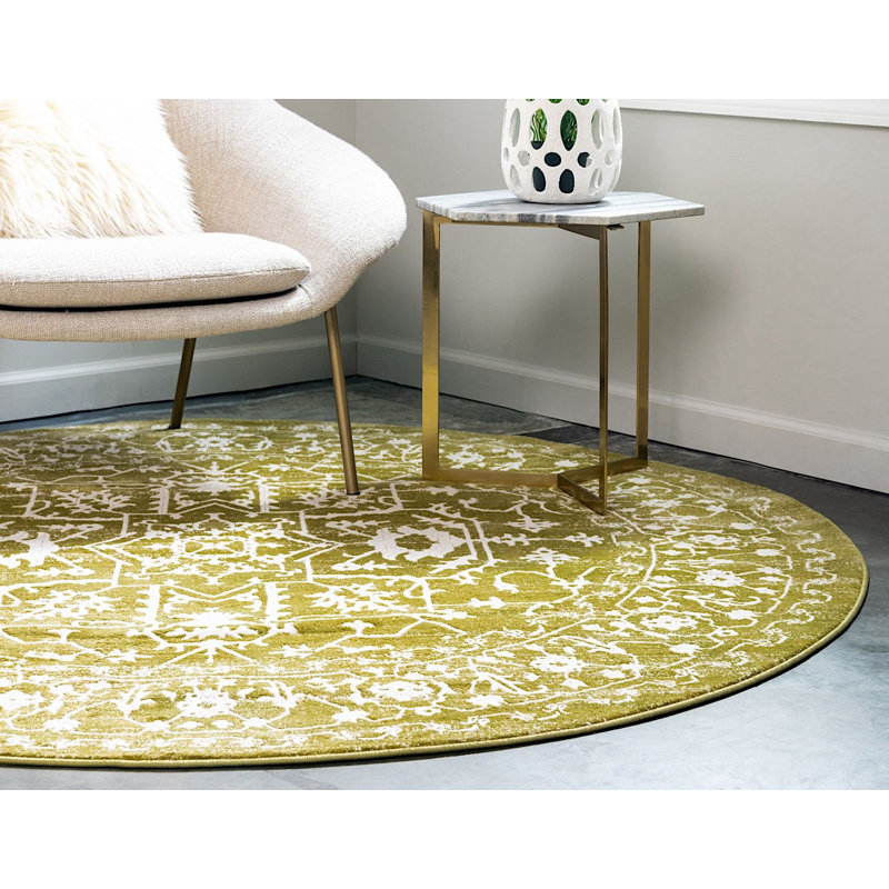 Folkeste Oriental Indoor Rug, Round 8'