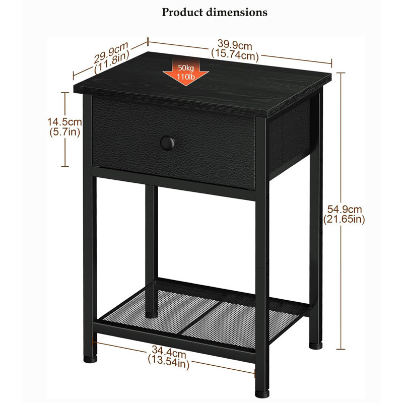 End Table, Black