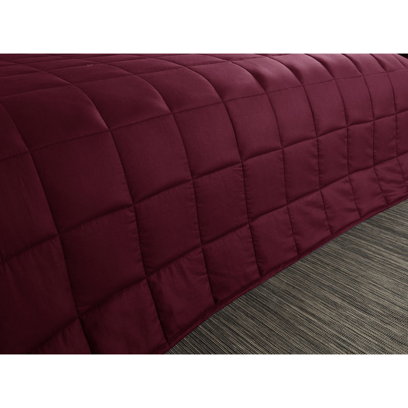 Burgundy Full Size Lightweight Glass Bead Weighted Blanket