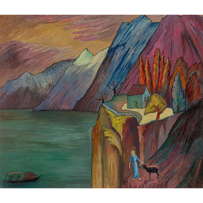 «Precipice» par Marianne Von Werefkin - Art mural sur toile tendue avec châssis, H 24 po x l 17 po
