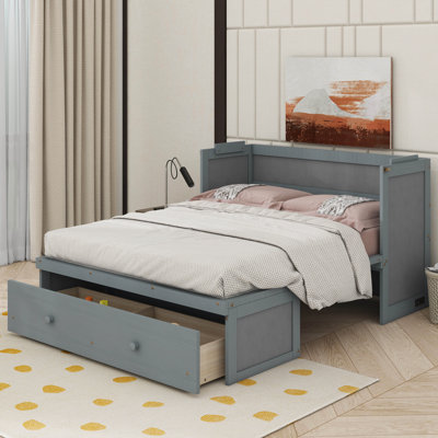 Murphy Bed With USB Port And Drawer