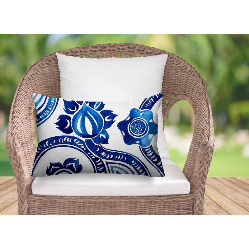 Housse et insert de coussin rectangulaire d'extérieur Elden