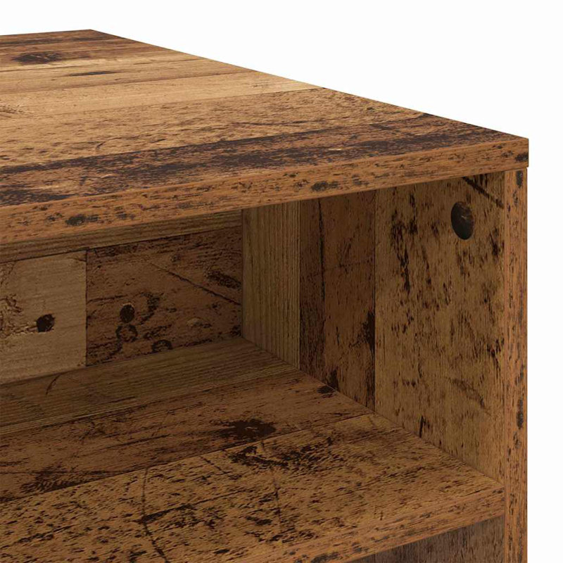 Coffee Table Engineered Wood Living Room Modern Rectangular Stylish Low, Old Wood