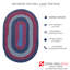 Tapis bleu / rouge en coton tressé Farmhouse-1041950170