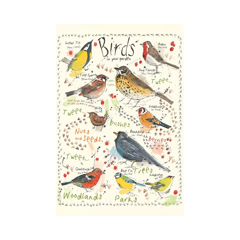 Birds In Your Garden II by Michelle Campbell - Wrapped Canvas Gallery-Wrapped Canvas Giclée