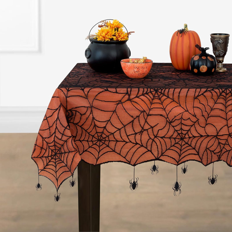 Halloween Table Runner Ghost Skeleton Pumpkins 13 X 72 Inch Burlap Holiday Seasonal Table Runner For Halloween Party Kitchen Dinning Room Table Decoration