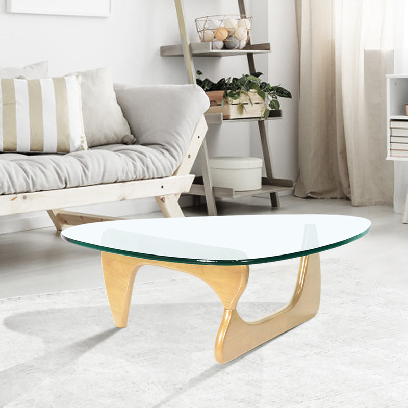 Table basse moderne en bois massif Triangle
