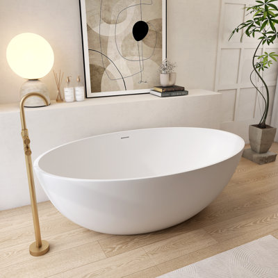 Baignoire de trempage ovale autoportante 67 po 67 po