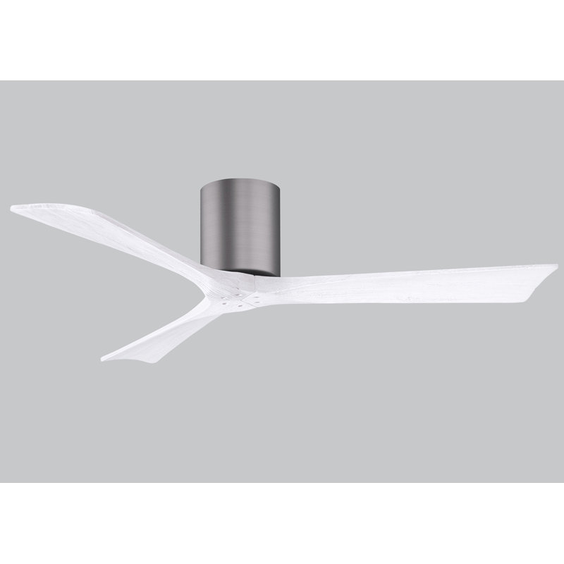 Irene Ceiling Fan, Brushed Pewter, Matte White, 52"