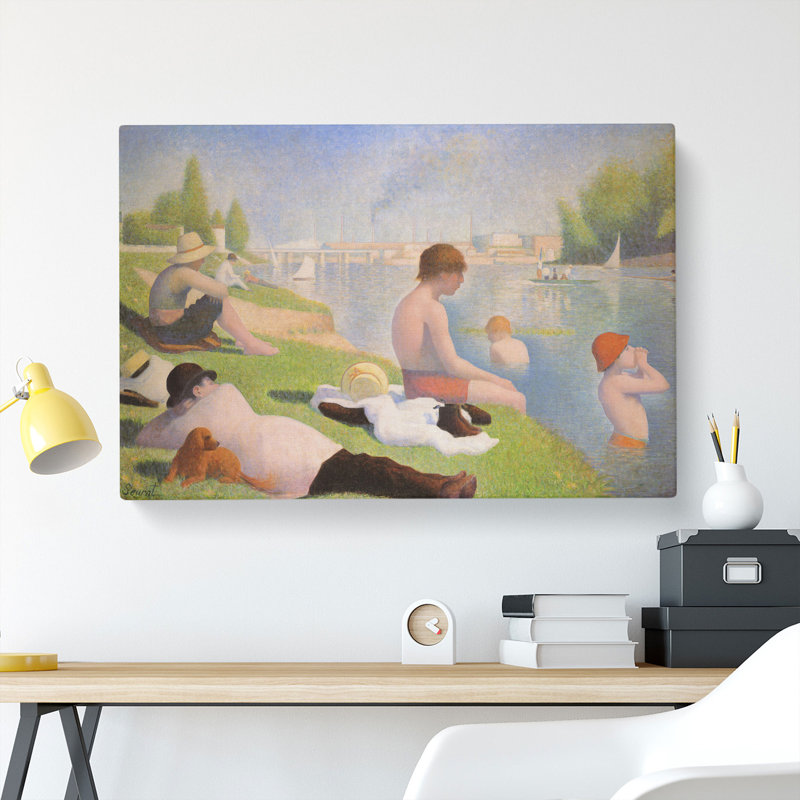 Bathers by Georges Seurat - Wrapped Canvas Paining - Wrapped Canvas, 50cm H x 76cm W x 3cm D