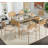 Sadah Glass Top Metal Base Dining Table