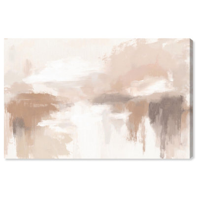 Beige Dissolve I Boho Art Canvas Print by Art Remedy