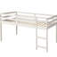 Lit mezzanine simple avec armoire et bureau roulant - blanc, artisanat de rangement blanc robuste-459235844