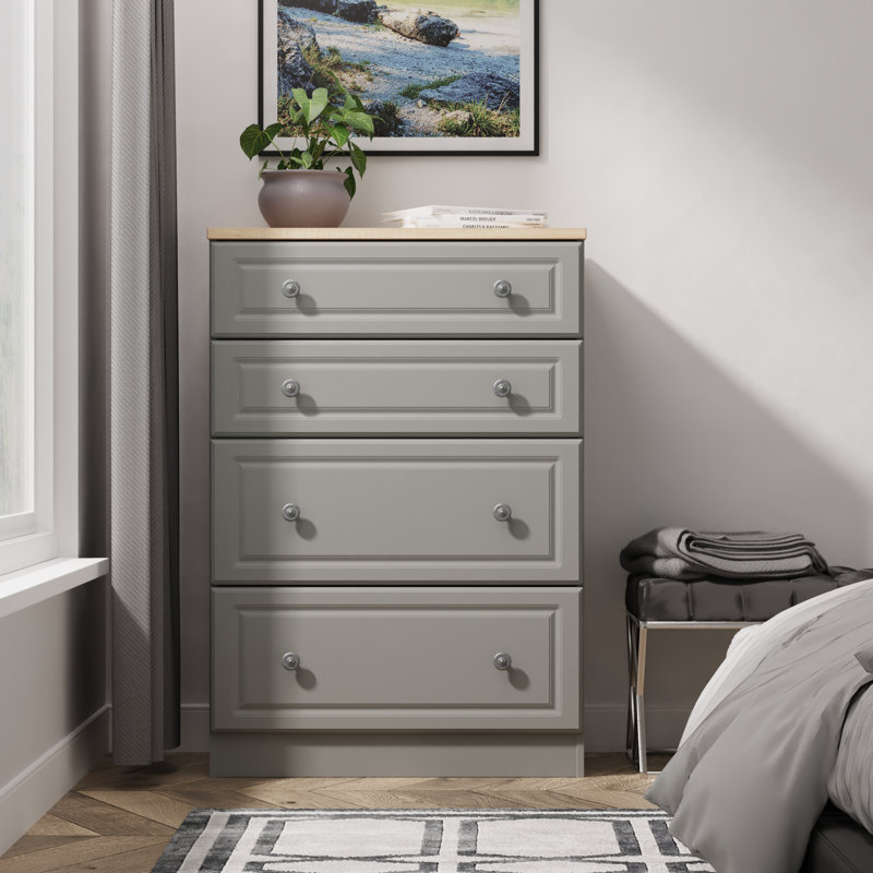 74cm W 4 - Drawer Chest of Drawers, Grey