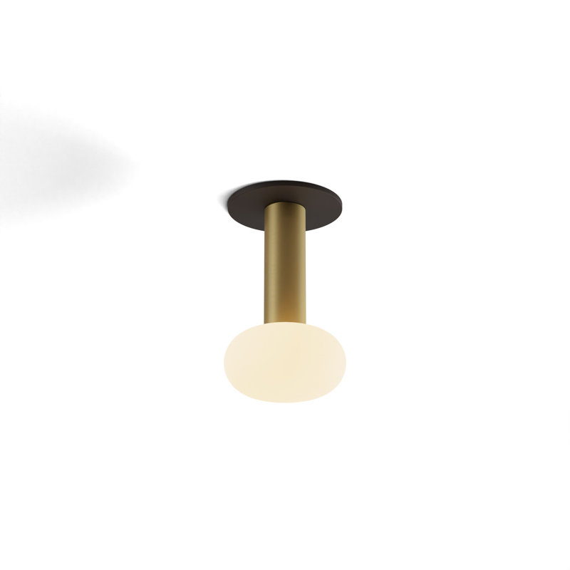 Combi 1 - Light LED Pendant, Brass, 6" H x 4.5" W