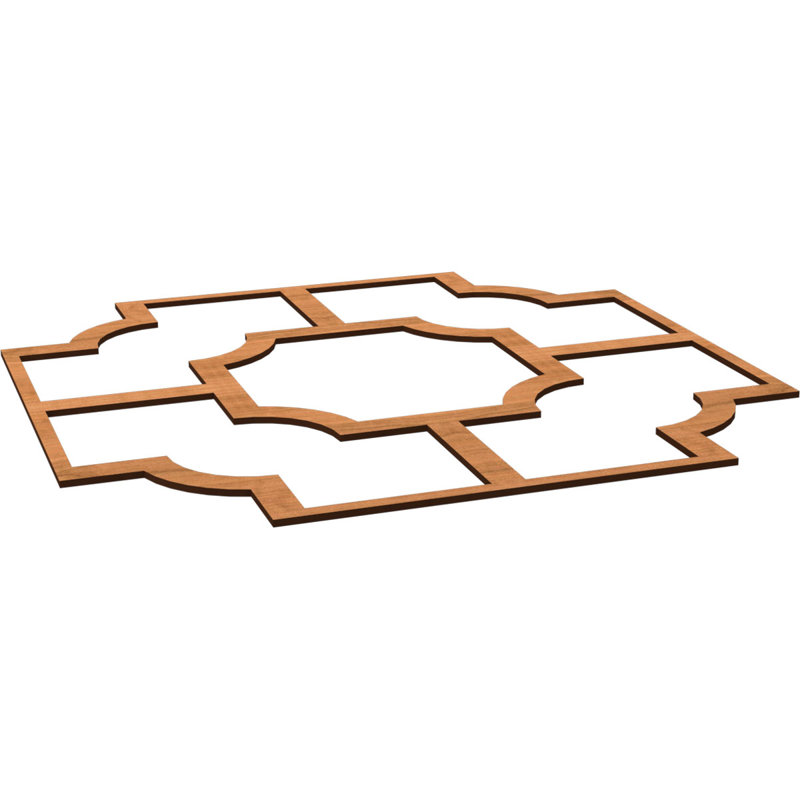 Charpente de plafond décorative Bradley, Cerisier, H 33 po x l 33 po x P 0,375 po