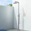 Douche extérieure autoportante à température contrôlée 84 po avec douche à main H 84 po-128796232-124931380