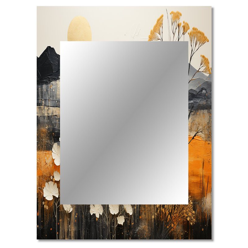 Miroir II «Bold Canyon Mirage», grand miroir mural traditionnel, impression d'art en métal, 40 po x 30 po