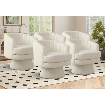 5-Piece Bulk Swivel Chair Set - Cost-Effective Rotating Chairs For Cafés, Waiting Areas & Conference Rooms