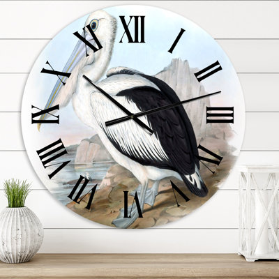 Oiseau australien rétro vintage - horloge murale traditionnelle