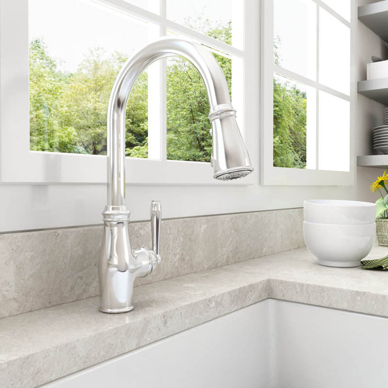Robinet de cuisine rétractable Belsena 2.0, Acier inoxydable