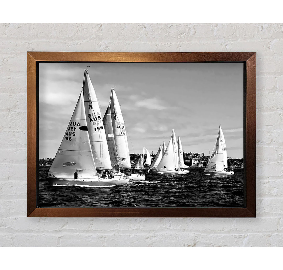 Sailboat Dream B N W - Einzelner Bilderrahmen Kunstdrucke