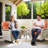 7- Person Outdoor Wicker Patio Conversation Furniture Set With Fire Pit Table-1061966995