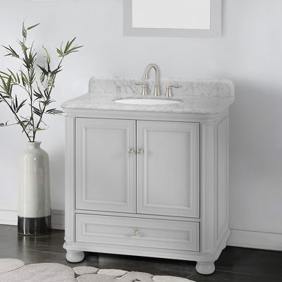 Meuble-lavabo 36 po avec comptoir et dosseret
