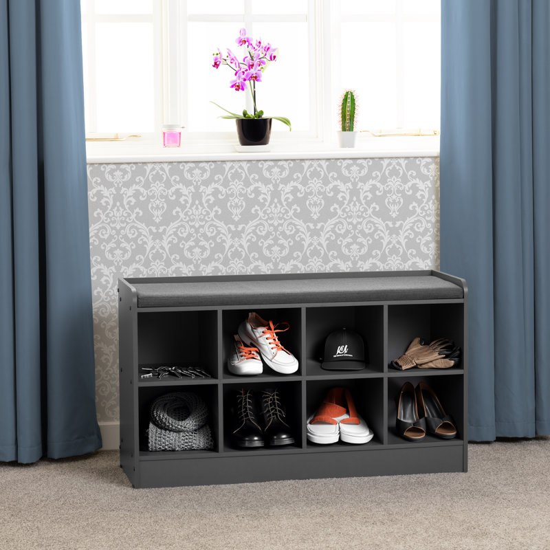 Nicu Shoe Storage Bench, Grey
