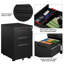 39cm Wide 3 -Drawer Mobile Steel File Cabinet-786787783
