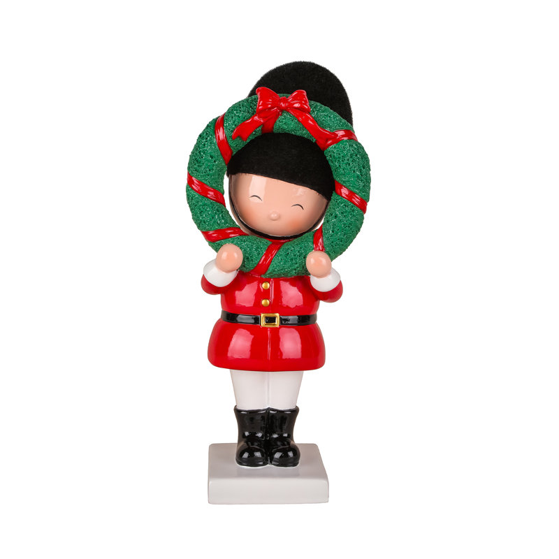 Christmas Soldier Holding Wreath