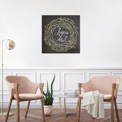 Christmas Chalk III (French) 1 Piece Wall Art on Canvas